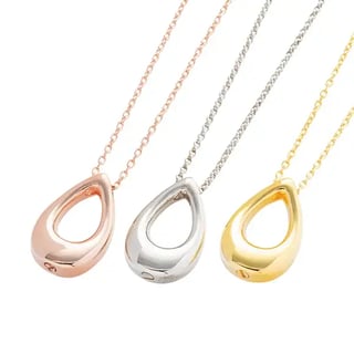 Grace teardrop cremation necklaces for pet ashes in rose gold, silver and gold